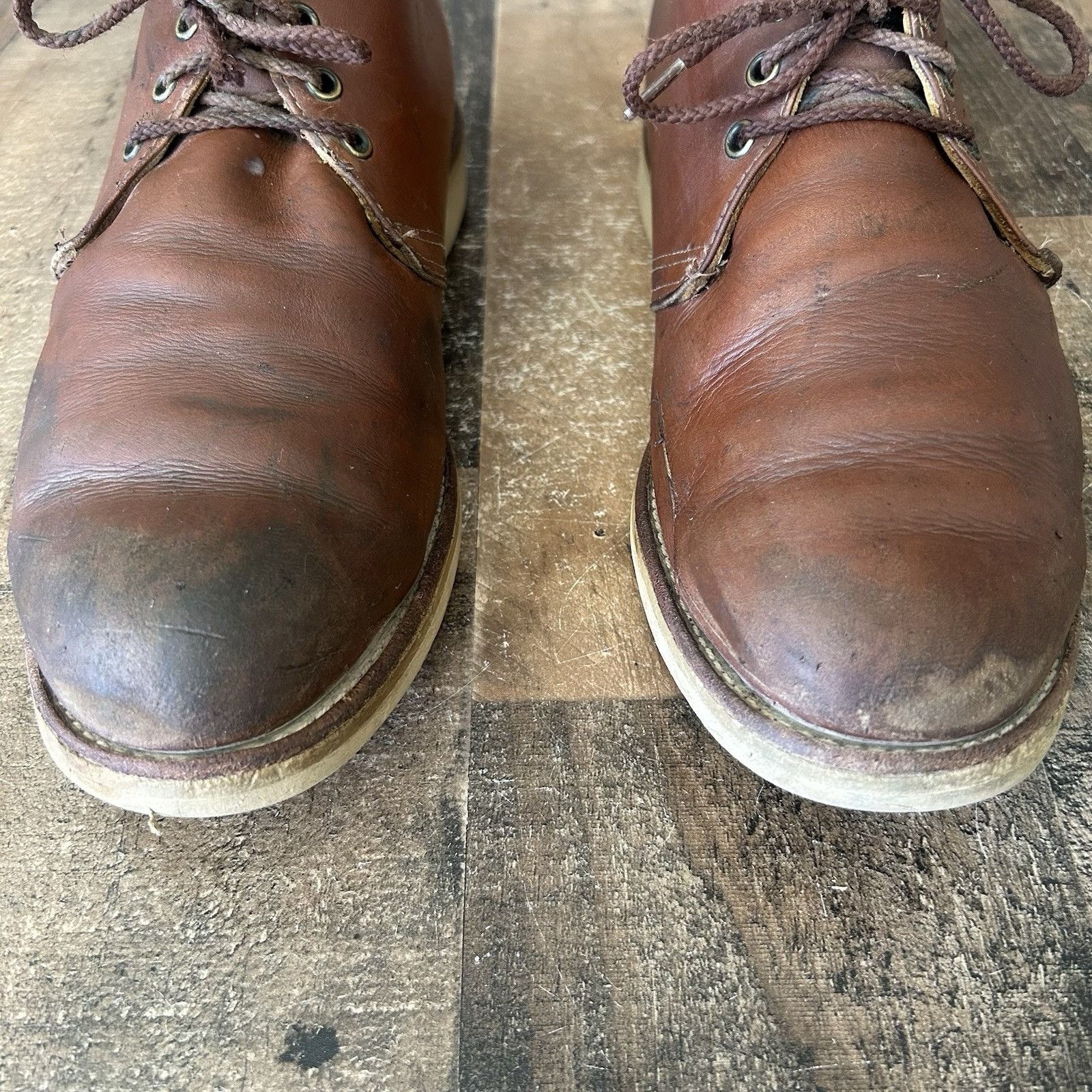 Red Wing Red Wing 595 Chukka Leather Lace Up Work Boots Mens 11.5 EE Size US 11.5 / EU 44-45 - 10 Thumbnail