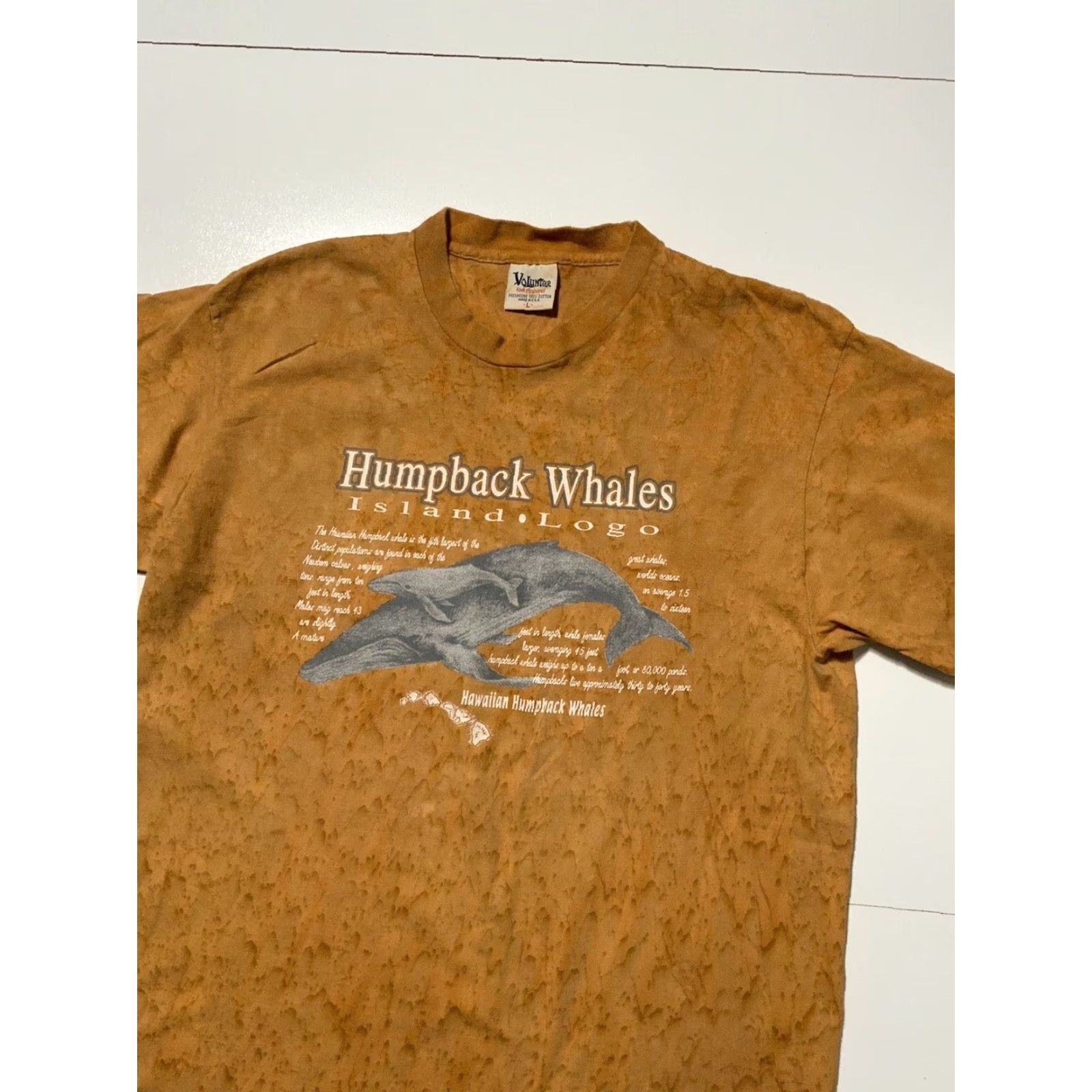 Vintage VINTAGE 90s Hawaiian Humpback Whales Island Orange Dyed Single Stitch T-Shirt L Mens Size US L / EU 52-54 / 3 - 4 Thumbnail