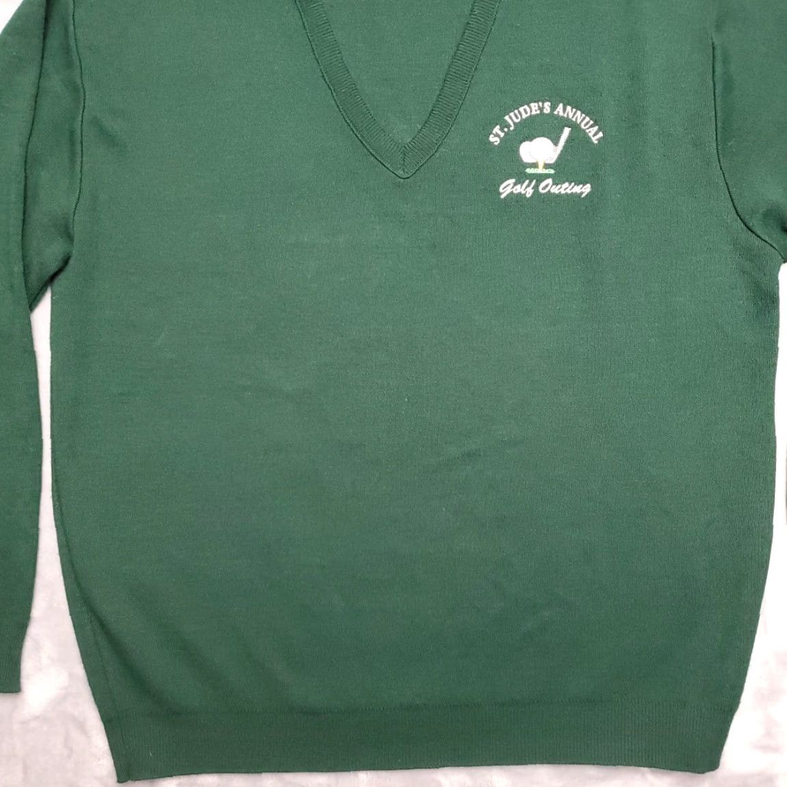 Vintage VINTAGE Towncraft Sweater Men XL Green Ribbed Cuff Knit Grandpa Golfer Made in USA Size US XL / EU 56 / 4 - 2 Thumbnail