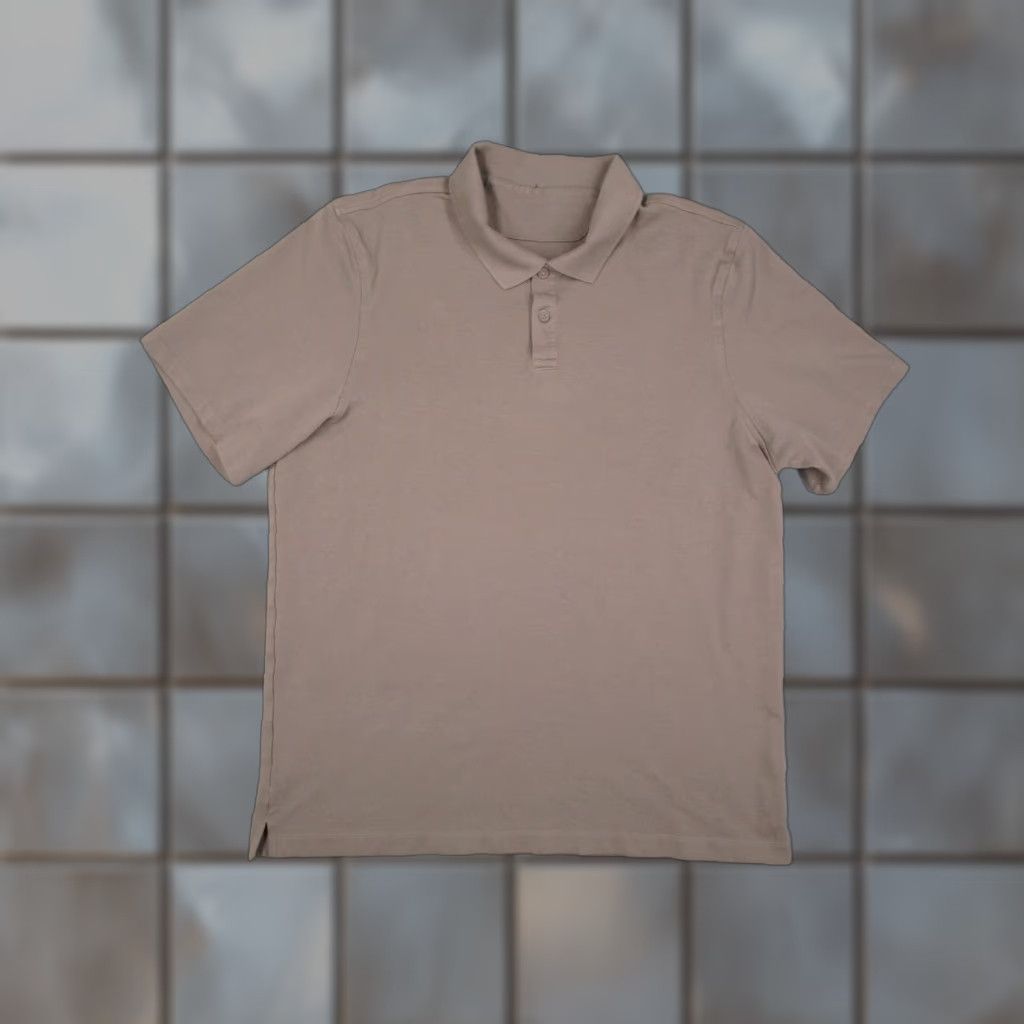 Lululemon Lululemon Polo Shirt Mens L Beige Solid Pique Golf Performance Casual Shirt Size US L / EU 52-54 / 3 - 1 Thumbnail