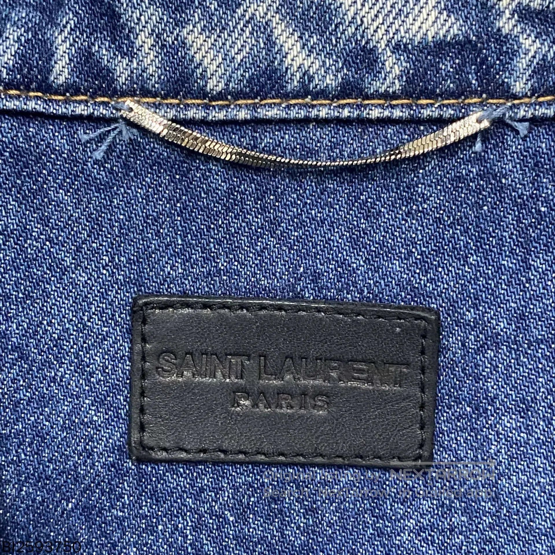 Saint Laurent Paris Embroidered Flamingo Denim Jacket Saint Laurent. Size S / US 4 / IT 40 - 5 Thumbnail