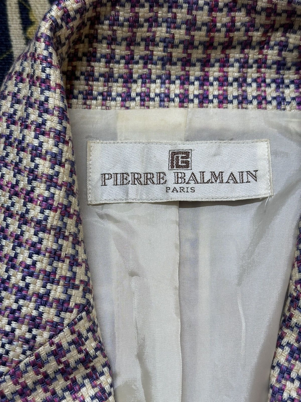 Pierre Balmain Vintage Pierre Balmain Thom Browne Check Slim Blazer Size S / US 4 / IT 40 - 8 Thumbnail