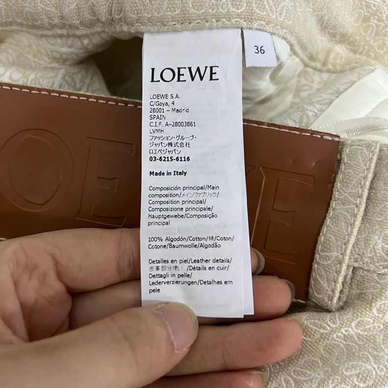 Loewe LOEWE Off-white jacquard mini A-half length dress Size 24" / US 00 / IT 34 - 5 Thumbnail