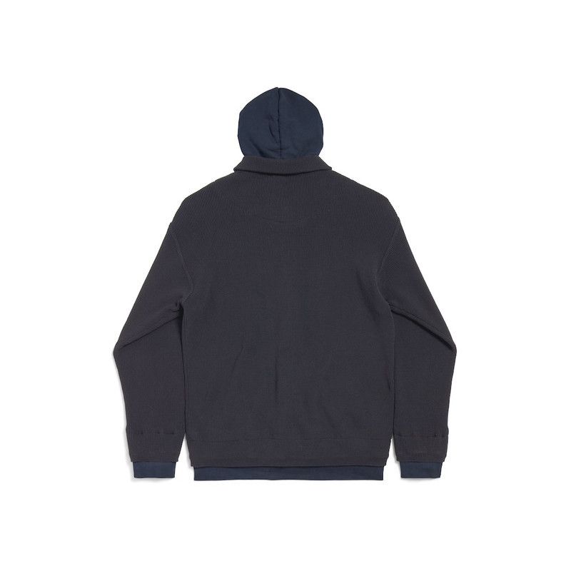 Balenciaga o1in1g0526 Hybrid Zip-Up Cardigan in Black Size US L / EU 52-54 / 3 - 3 Thumbnail