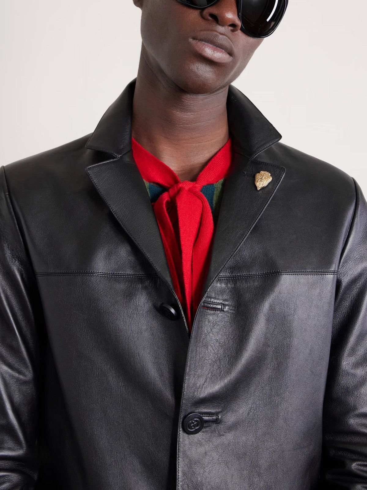 Gucci DEMNA - SS26 Nerd Soft Nappa Leather Jacket 50 Size US M / EU 48-50 / 2 - 11 Thumbnail