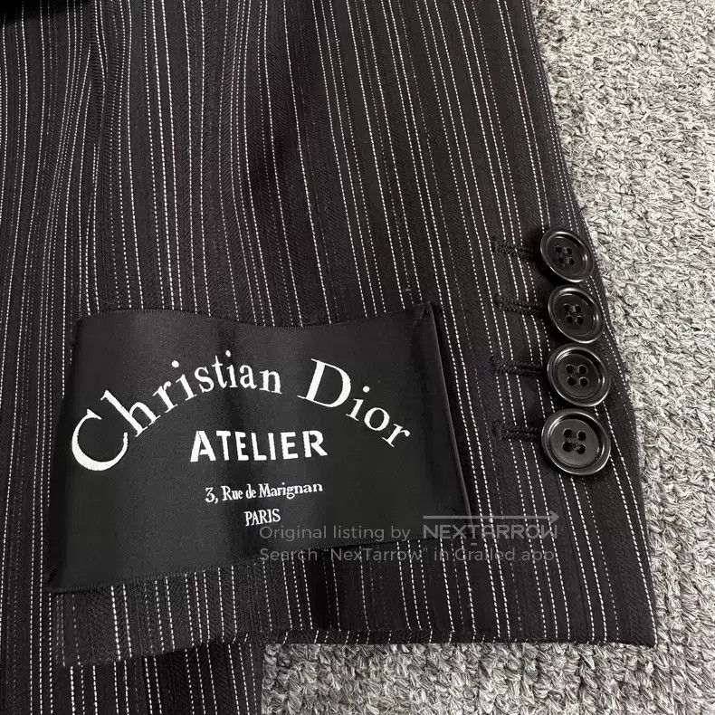 Dior Dior Striped Silver Thread Sleeve Label Suit Size US L / EU 52-54 / 3 - 2 Thumbnail