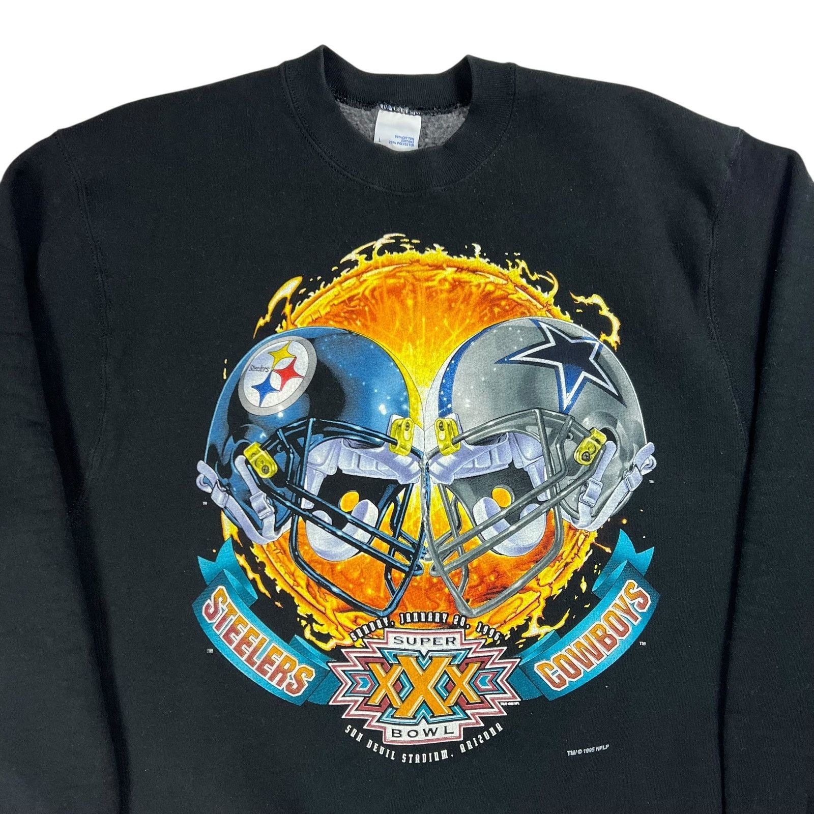 NFL × Salem Sportswear × Vintage Vintage 1996 Salem Pittsburgh Steelers Super Bowl crewneck Size US L / EU 52-54 / 3 - 2 Thumbnail