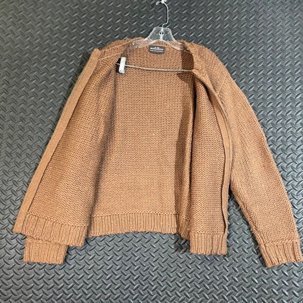 Vintage Woolrich Women's XL Cardigan Full Zip Knit Wool Blend Brown Dark Clove Sweater Size XL / US 12-14 / IT 48-50 - 4 Thumbnail