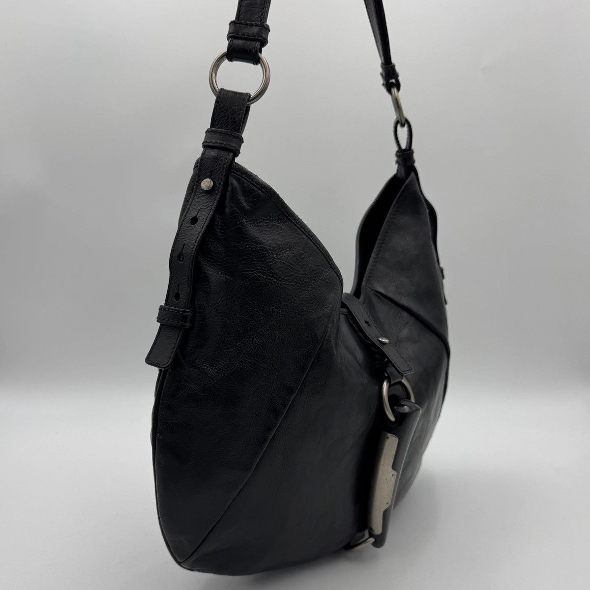 Yves Saint Laurent YSL Black Leather Mombasa Hobo Bag Size ONE SIZE - 3 Thumbnail