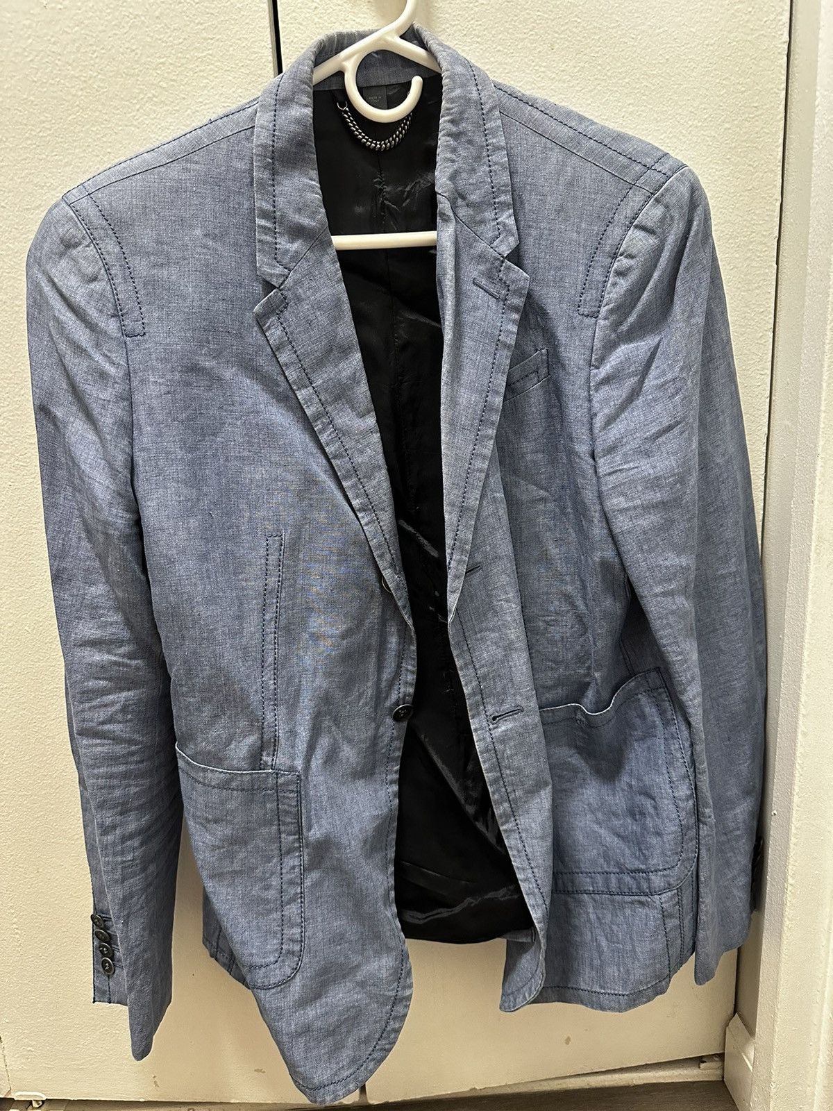 Burberry Prorsum BURBERRY PRORSUM Light Blue Blazer Jacket 52 BAILEY Size US L / EU 52-54 / 3 - 1 Thumbnail