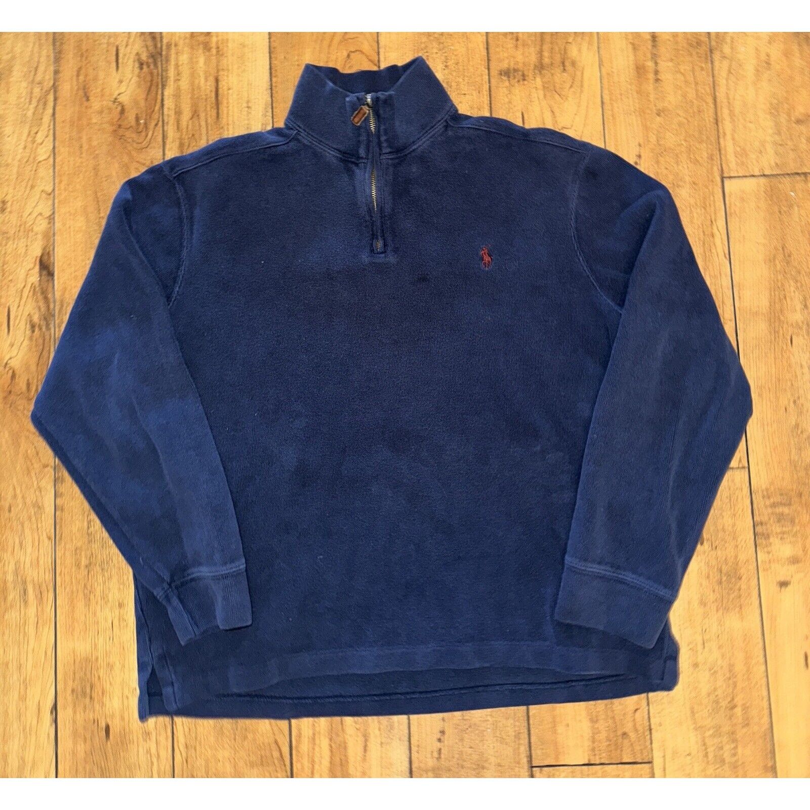 Ralph Lauren × Vintage Polo Ralph Lauren Quarter Zip Shirt Navy Blue Large 23x23 Size US L / EU 52-54 / 3 - 1 Thumbnail