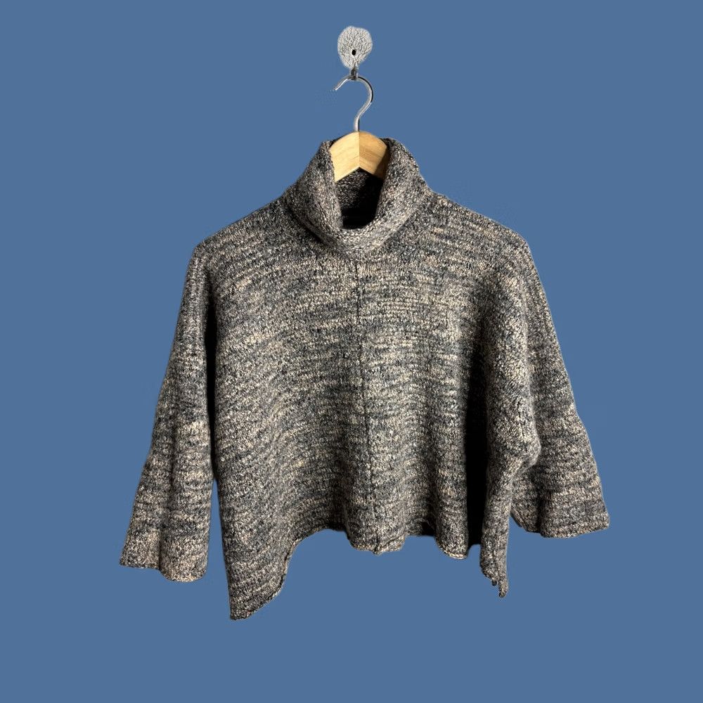 eskandar Eskandar Sweater Womens One Size Gray Merino Wool Turtleneck Oversized Knit Size ONE SIZE - 1 Thumbnail