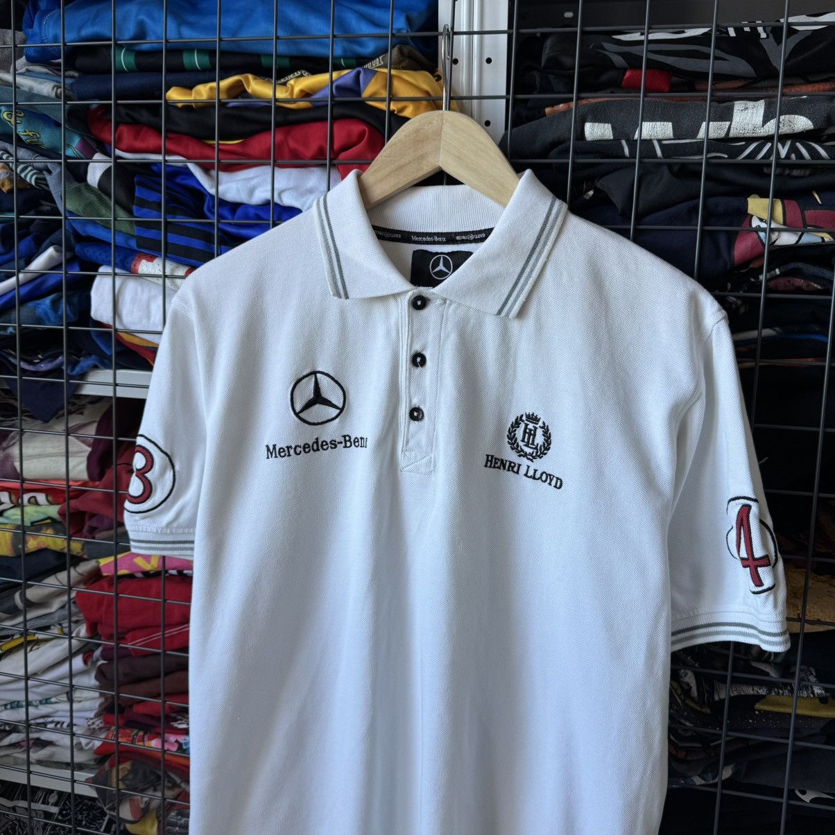 Mercedes-Benz Vintage Mercedes Benz X Henry Lloyd Racing Polo Size US M / EU 48-50 / 2 - 4 Thumbnail