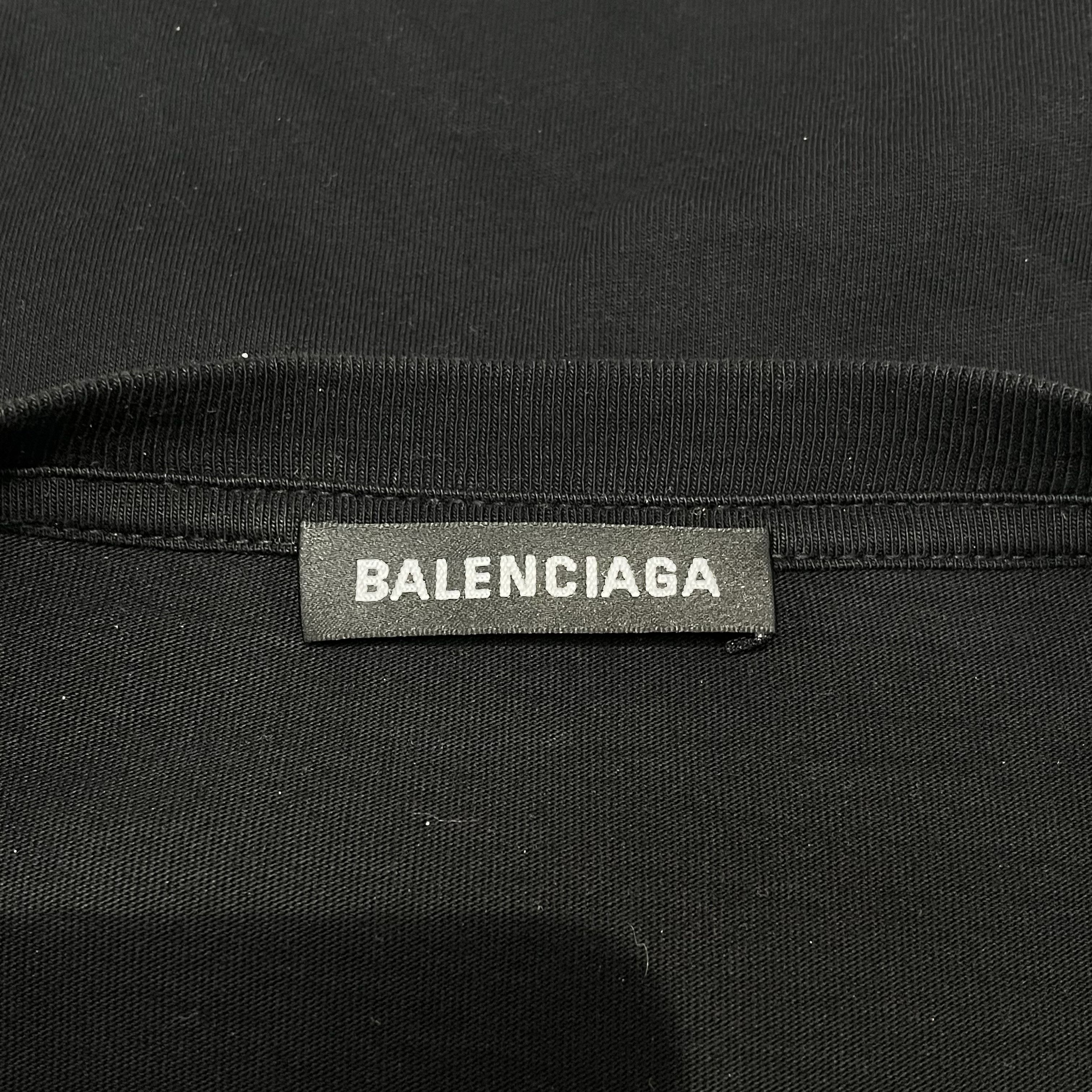 Balenciaga Balenciaga Logo Tee Black Size US M / EU 48-50 / 2 - 4 Thumbnail