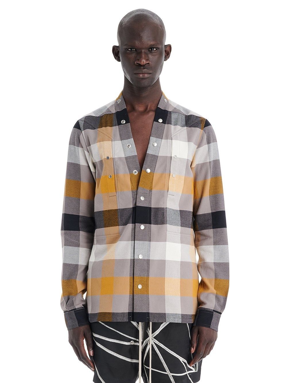 Rick Owens o1y0325 Checked Shirt in Multicolor Size US M / EU 48-50 / 2 - 1 Thumbnail