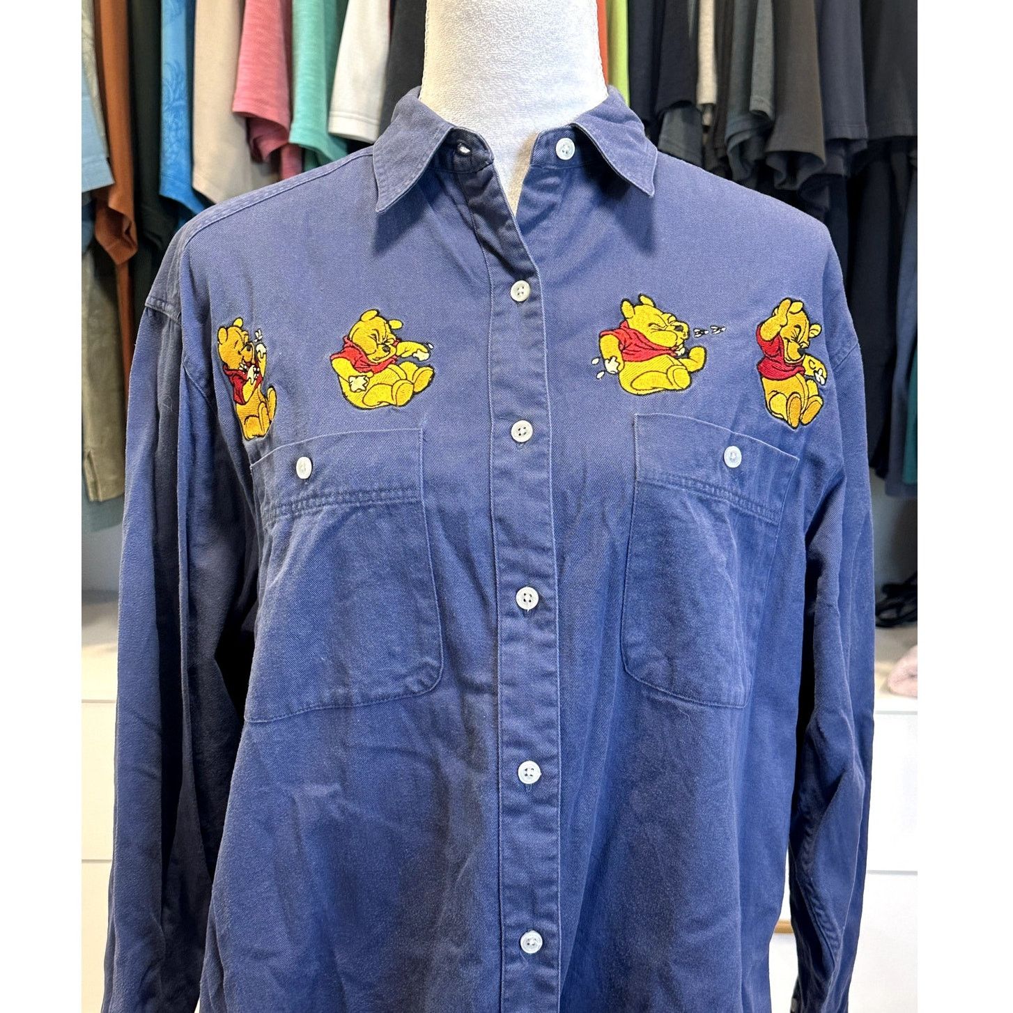 Disney Vintage Disney Winnie The Pooh Denim Button Embroidered M Size M / US 6-8 / IT 42-44 - 2 Thumbnail