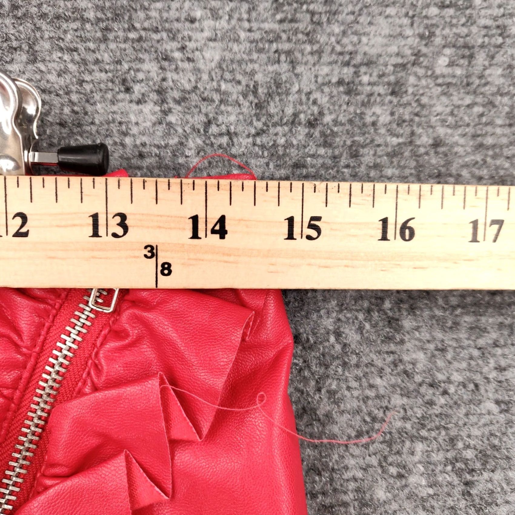 Forever 21 Forever 21 Skirt Womens Medium Red Mini Short Ruffled Zip Front Lightweight Size 32" / US 10 / IT 46 - 5 Thumbnail