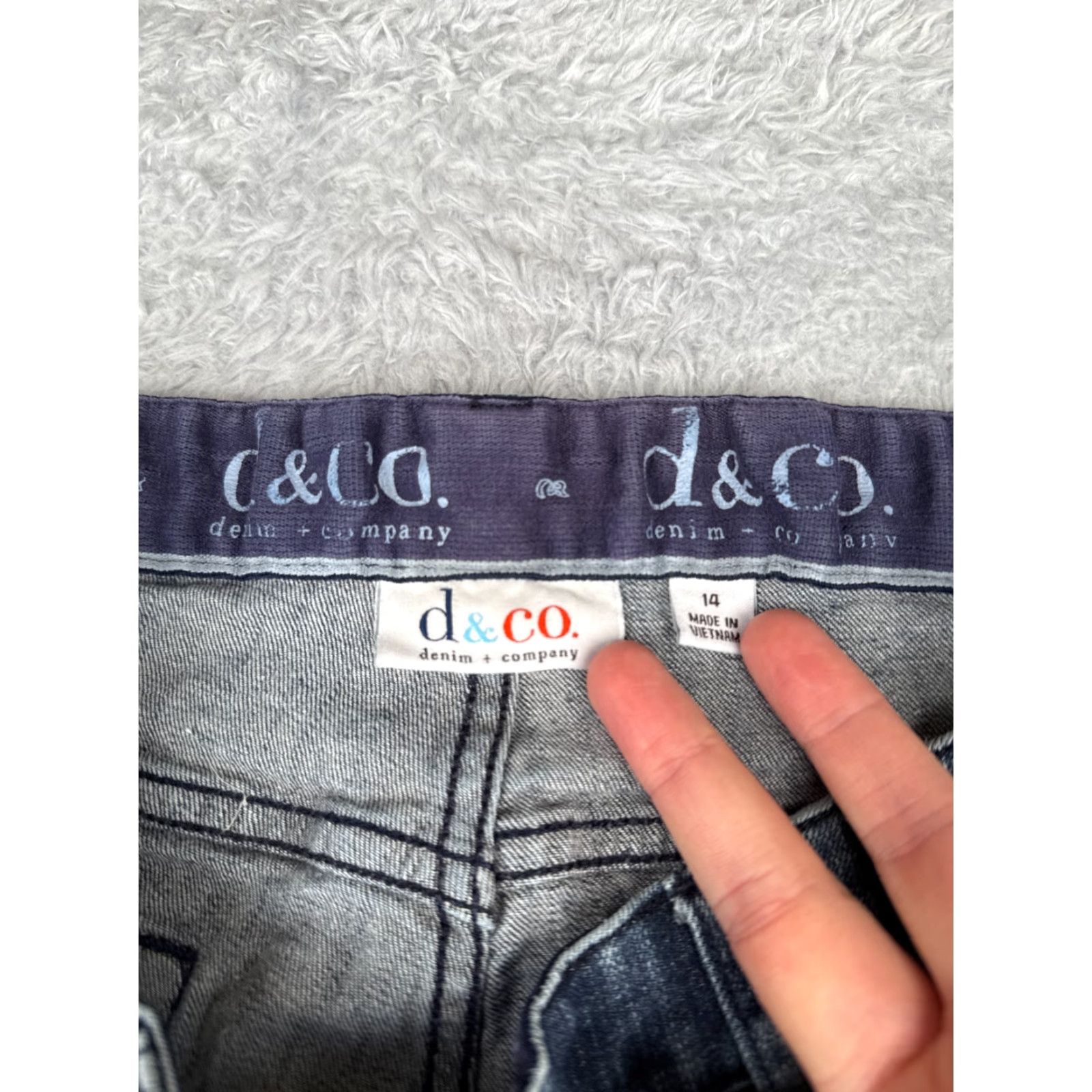 Vintage VINTAGE D&Co Womens Jeans Boots Cut High Waist Denim 14 Blue Cotton Blend 32x29 Size 36" / US 14 / IT 50 - 6 Thumbnail