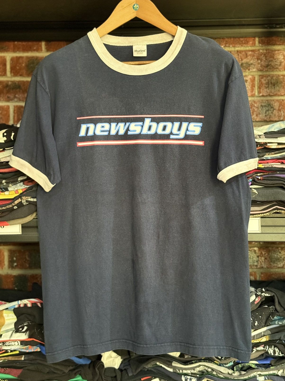 Band Tees Vintage 90s Newsboys Christian Rock Band Australia Faded Tee Size US L / EU 52-54 / 3 - 1 Thumbnail