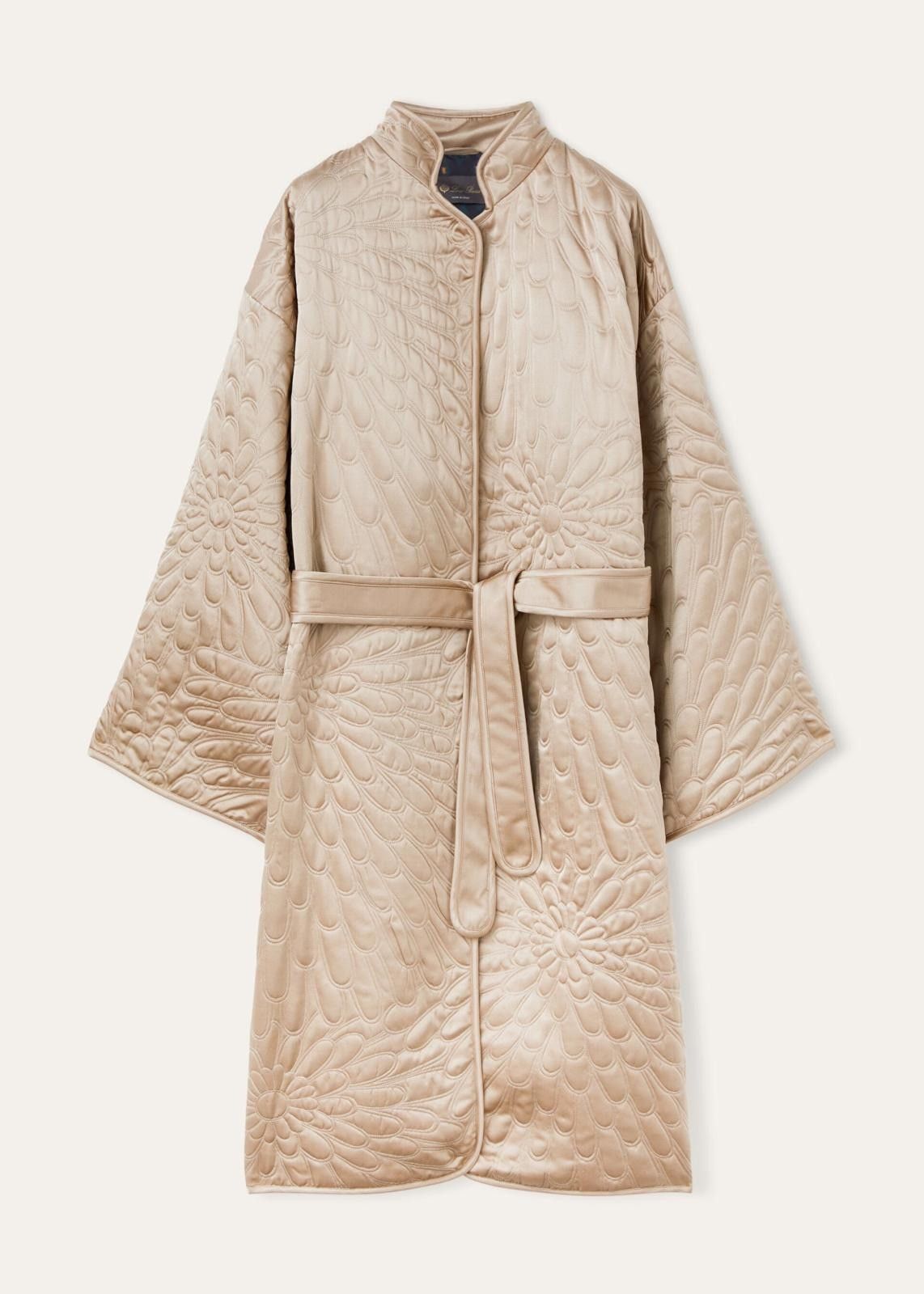 Loro Piana o1srvl11e0525 FAN6592 Silk/Cashmere Armen Coat Light Brown Size M / US 6-8 / IT 42-44 - 1 Thumbnail