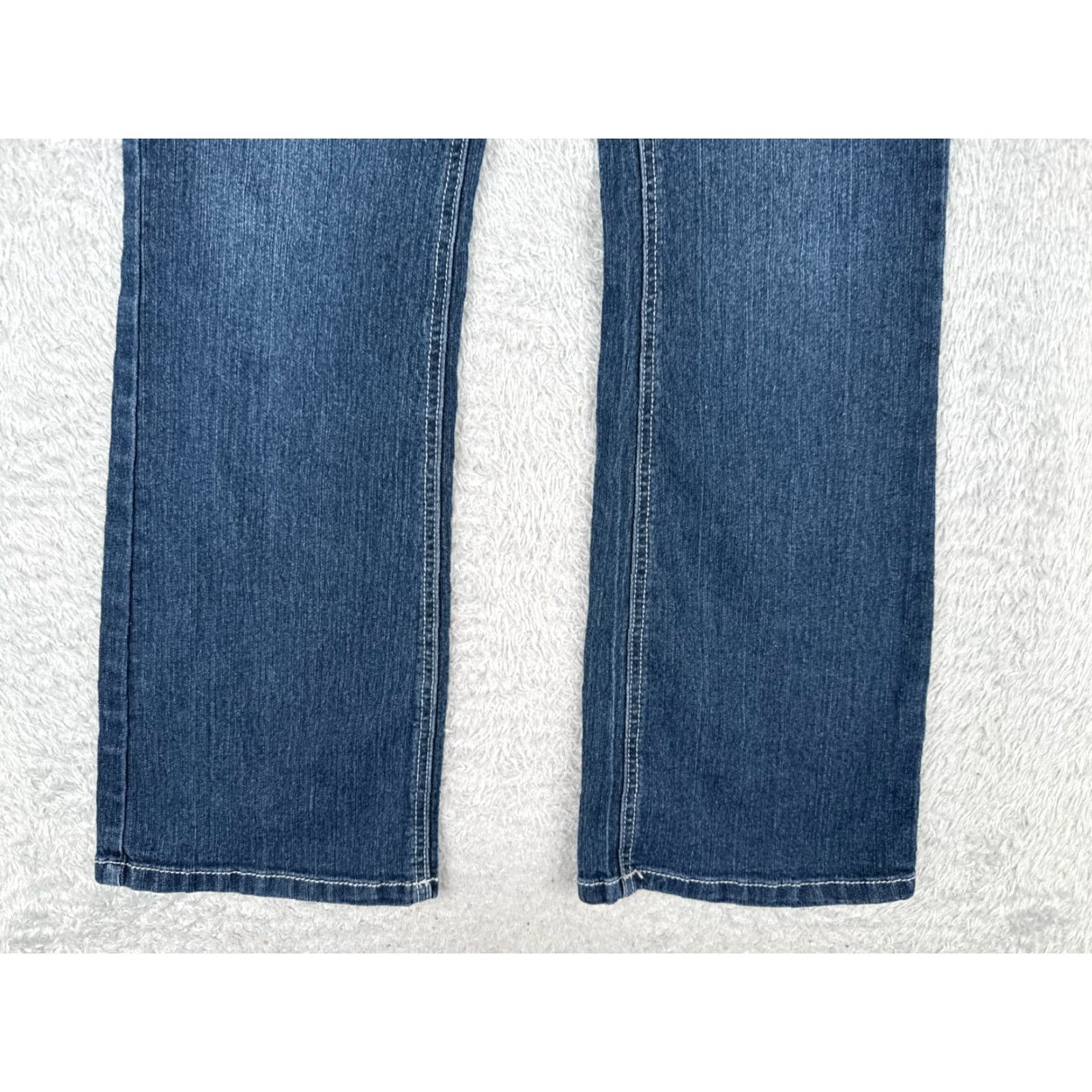 Silver Jeans Co. Women Jeans 30 Blue Denim Bootcut Embellished Cotton Blend Low Rise Bling 30x30 Size 30" / US 8 / IT 44 - 2 Thumbnail