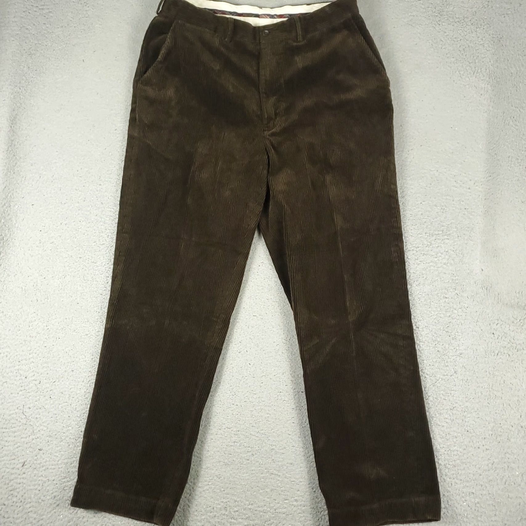 Polo Ralph Lauren Ralph Lauren Pants Mens 36x30 Brown Corduroy Slash Pockets Straight Leg Chino Size US 36 / EU 52 - 2 Thumbnail