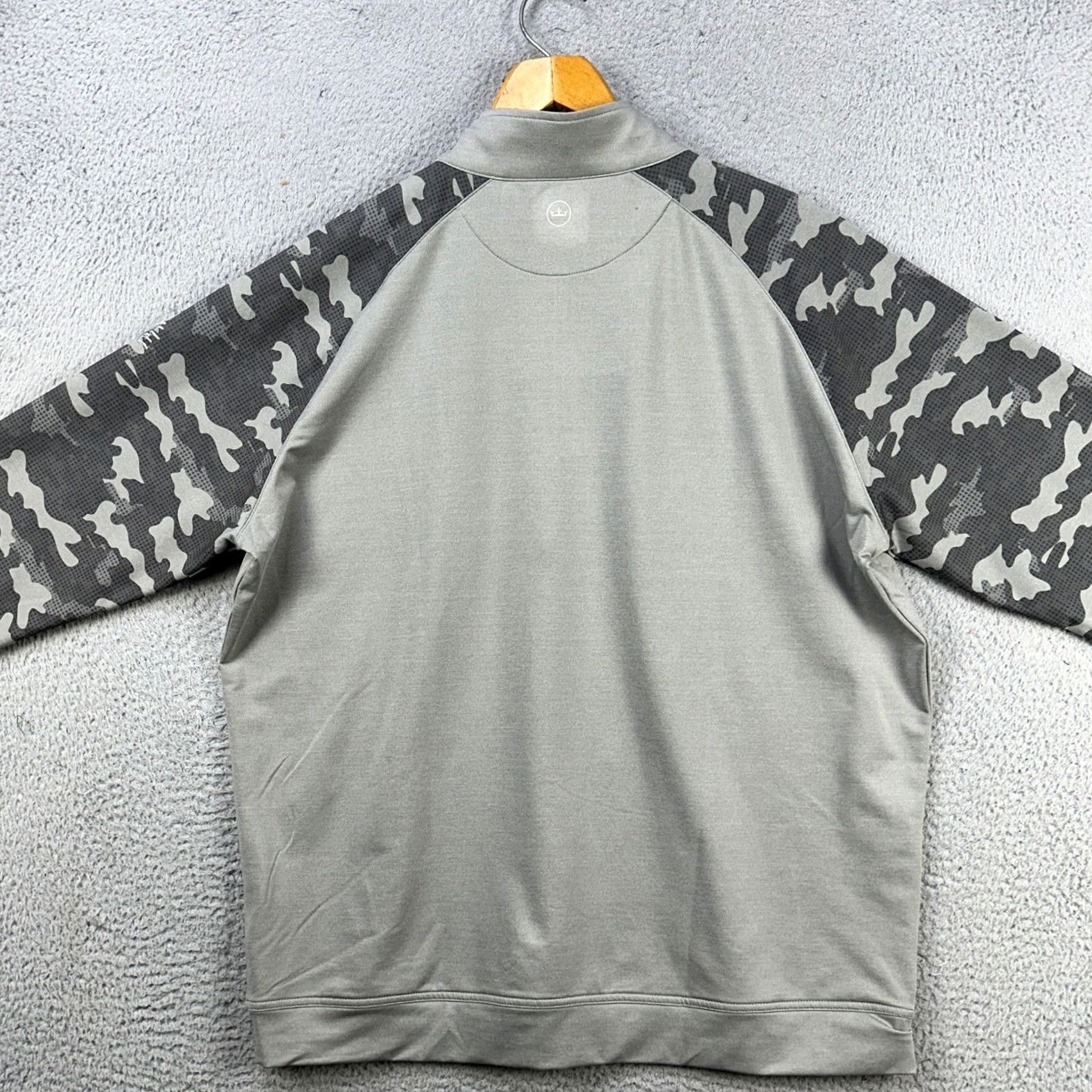 Peter Millar Peter Millar Sweatshirt Pullover Mens XL Gray Camo Long Sleeve 1/4 Zip Logo Size US XL / EU 56 / 4 - 3 Thumbnail