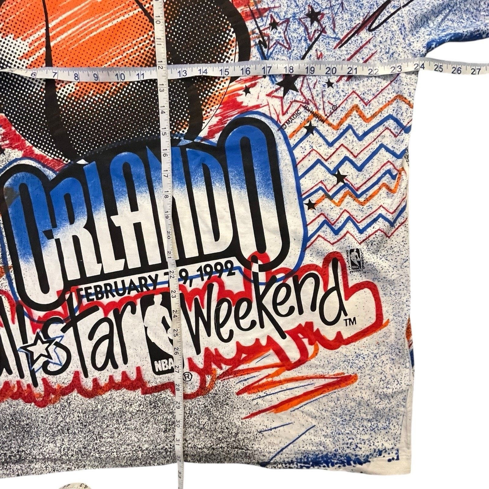 Other Magic Johnson NBA All Star Event Series Art T Shirt XL 90s Size US XL / EU 56 / 4 - 15 Thumbnail