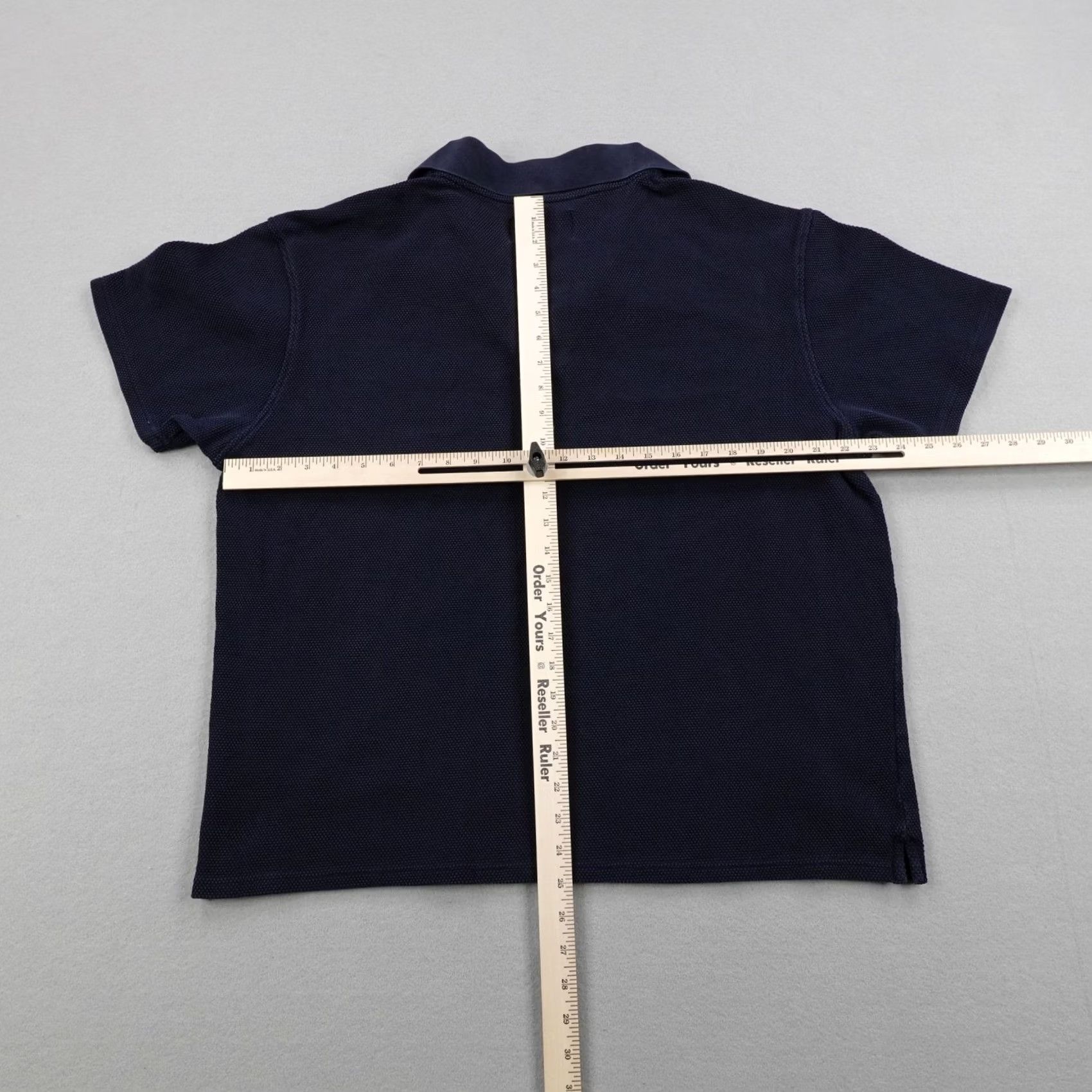 Wax London VINTAGE Wax London Polo Shirt Mens 2XL Navy Blue Heavyweight Textured Thermal Split Neck Shirt Mens 2XL Navy Blue Size US XXL / EU 58 / 5 - 4 Thumbnail