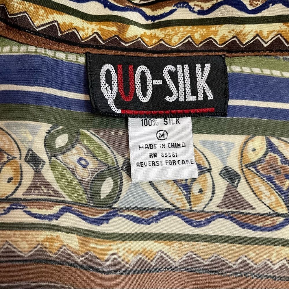 Other Vintage Quo-Silk 100% Silk Long Sleeve Blouse Size M Size M / US 6-8 / IT 42-44 - 7 Thumbnail