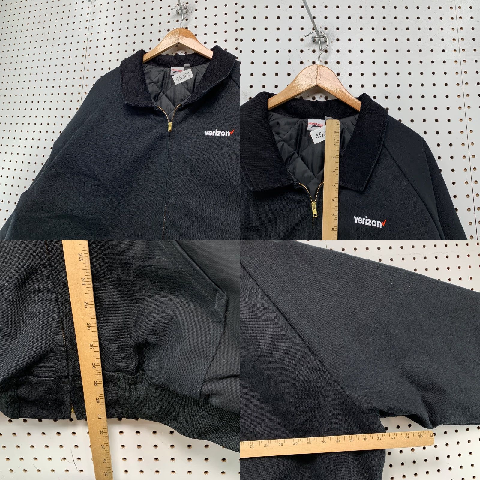 Vintage VINTAGE Union Line Canvas Jacket 3XL Tall Black Verizon Bomber Detroit Workwear Made USA Jacket Mens Size US XXL / EU 58 / 5 - 8 Thumbnail