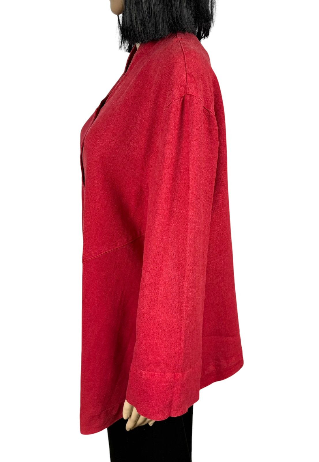 Designer OSKA Linen Red Jacket Asymmetrical Avant Garde size 2 Size M / US 6-8 / IT 42-44 - 5 Thumbnail