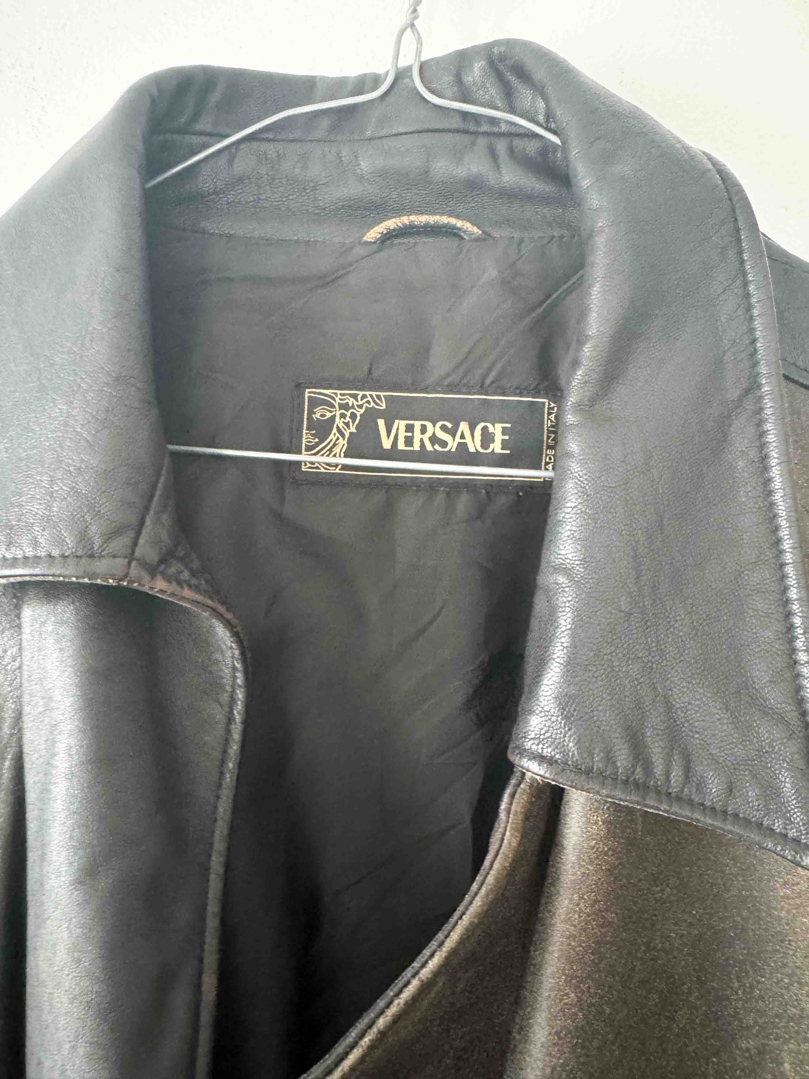 Versace Versace Vintage Leather Jacket Size US L / EU 52-54 / 3 - 5 Thumbnail