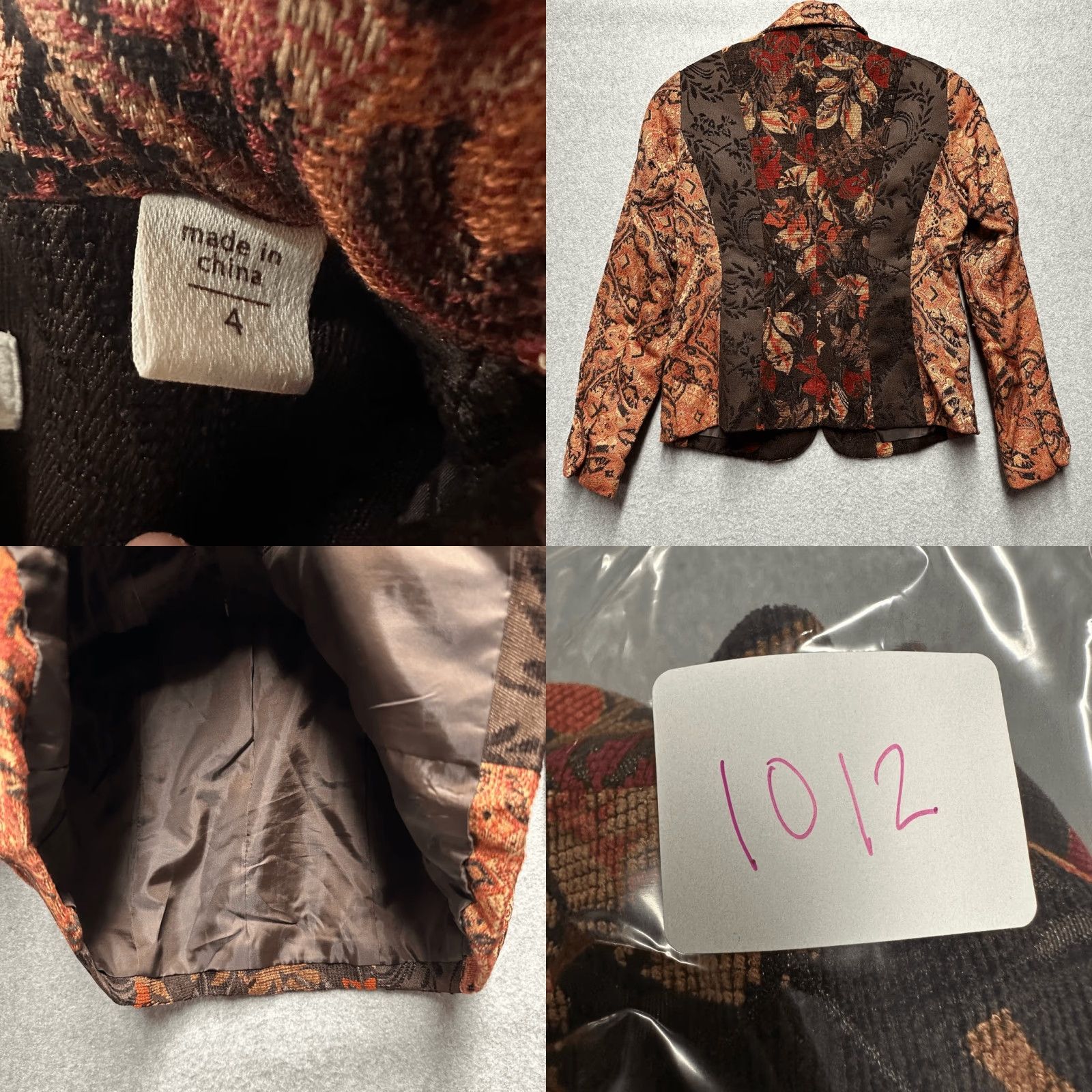 Coldwater Creek Coldwater Creek Blazer Jacket Womens Size 4 Brown Tapestry Multi Texture Paneled Autumn Basic Jacket Mens? Size S / US 4 / IT 40 - 8 Thumbnail