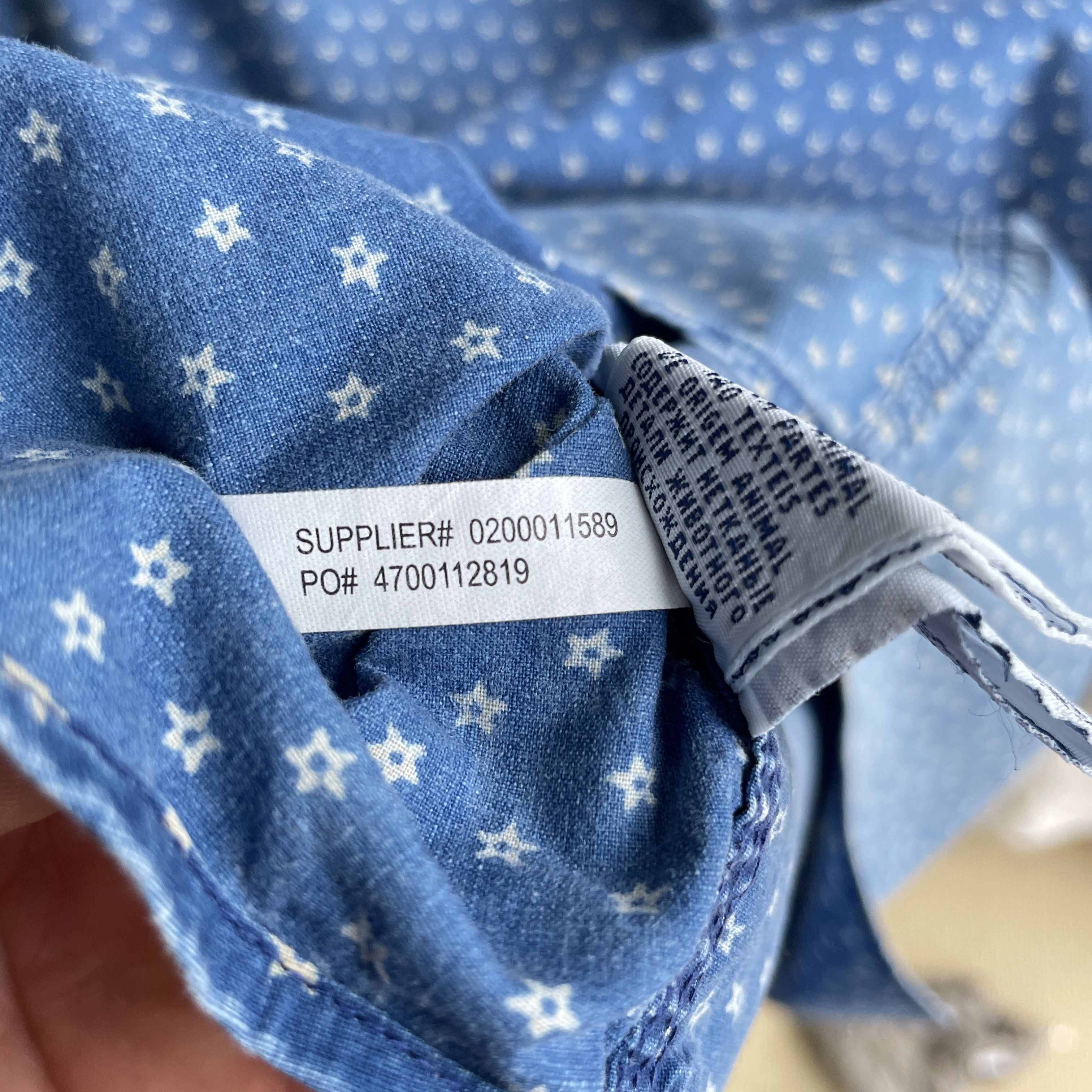 Polo Ralph Lauren Polo Ralph Lauren Indigo Sun Faded Star Pattern Shirt Size L Size US L / EU 52-54 / 3 - 13 Thumbnail
