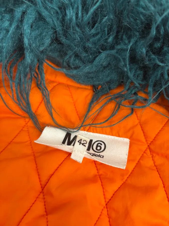 Maison Margiela AW2018 Maison Margiela Orange Navy Fur Collar Bomber Jacket Size US M / EU 48-50 / 2 - 8 Thumbnail