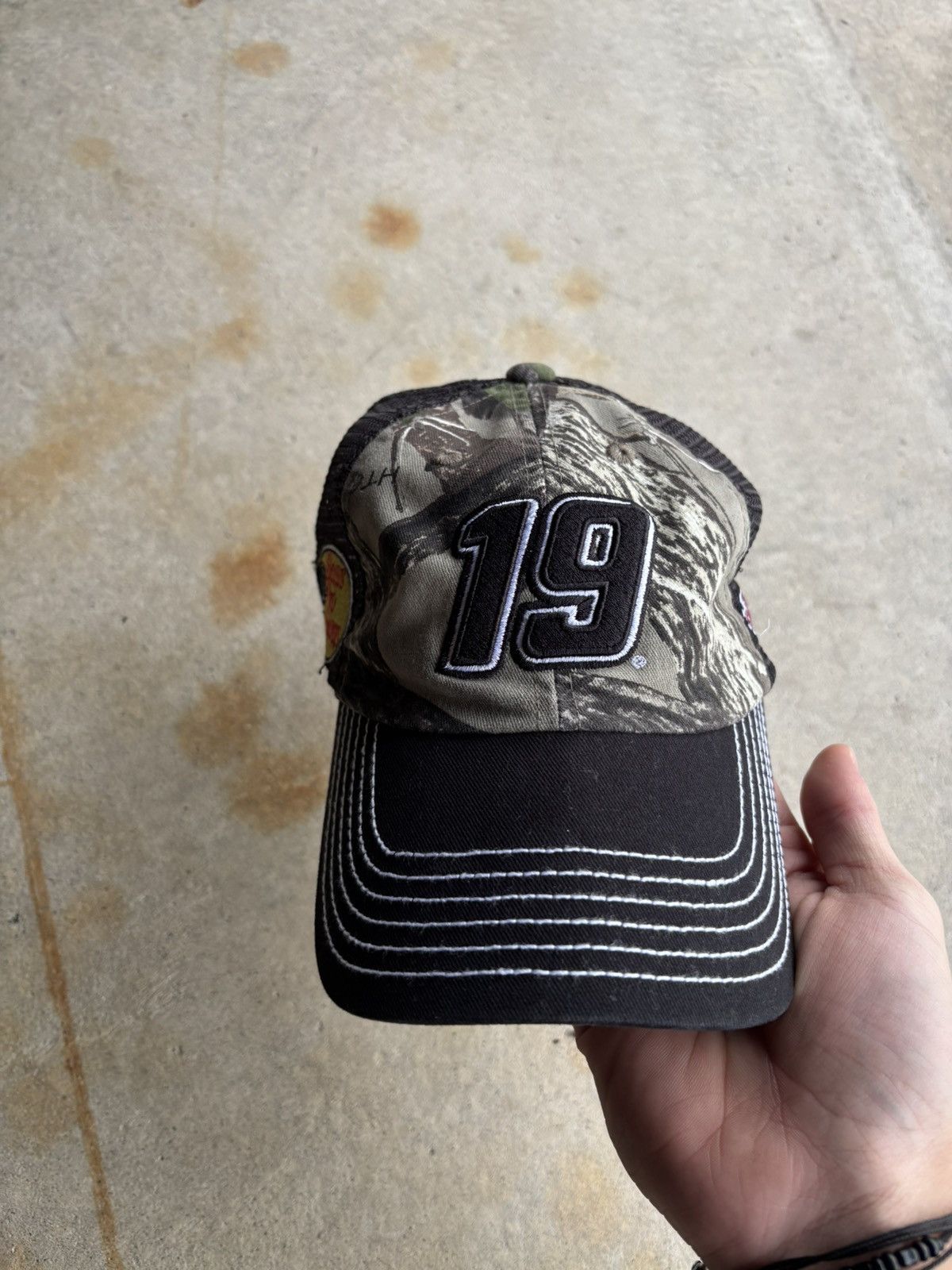 NASCAR Vintage Bass Pro Shop Nascar Realtree Camo Meshback Hat Size ONE SIZE - 5 Thumbnail