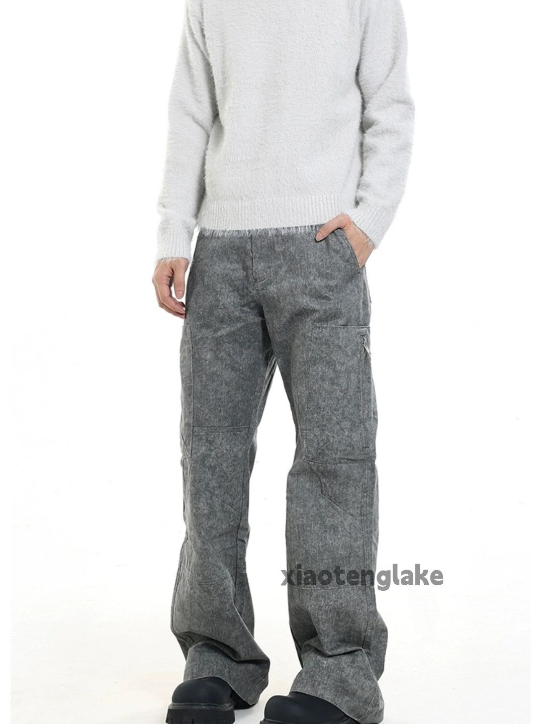 Designer × Japanese Brand × Vintage washed faded cleanfit yuppie bootcut utility cargo pants Size US 32 / EU 48 - 3 Thumbnail