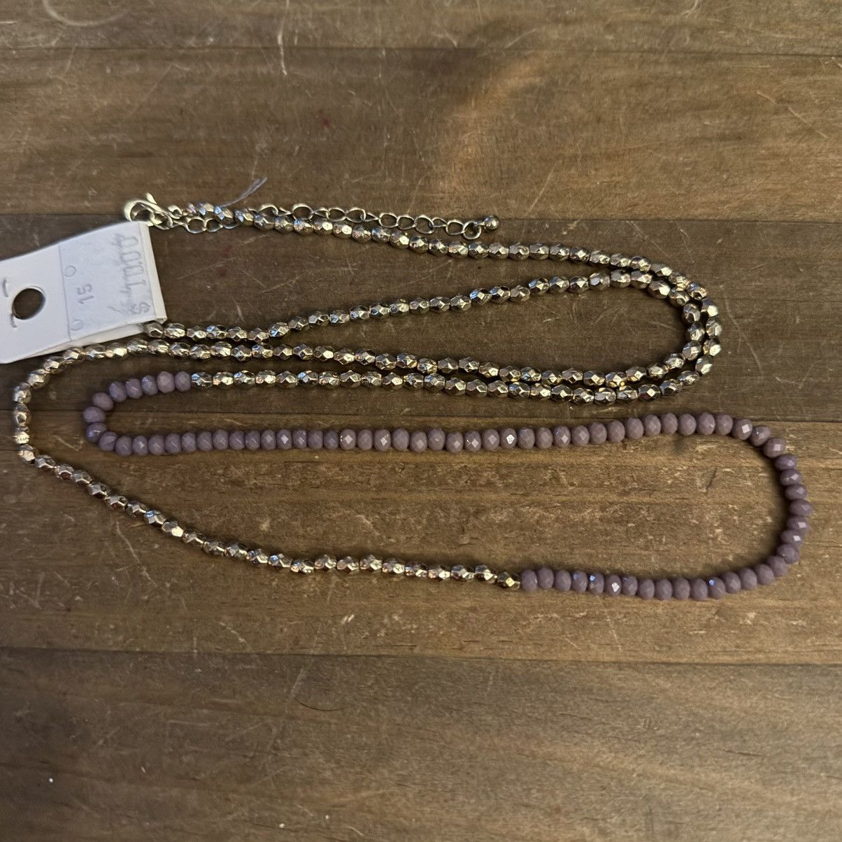 Other Long gold and and purple bead necklace Size ONE SIZE - 2 Thumbnail