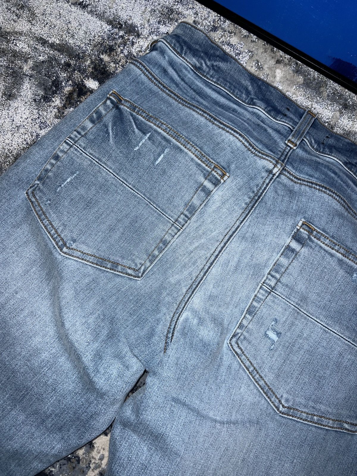 Amiri Amiri grey patch mx1 jeans Size US 33 - 7 Thumbnail