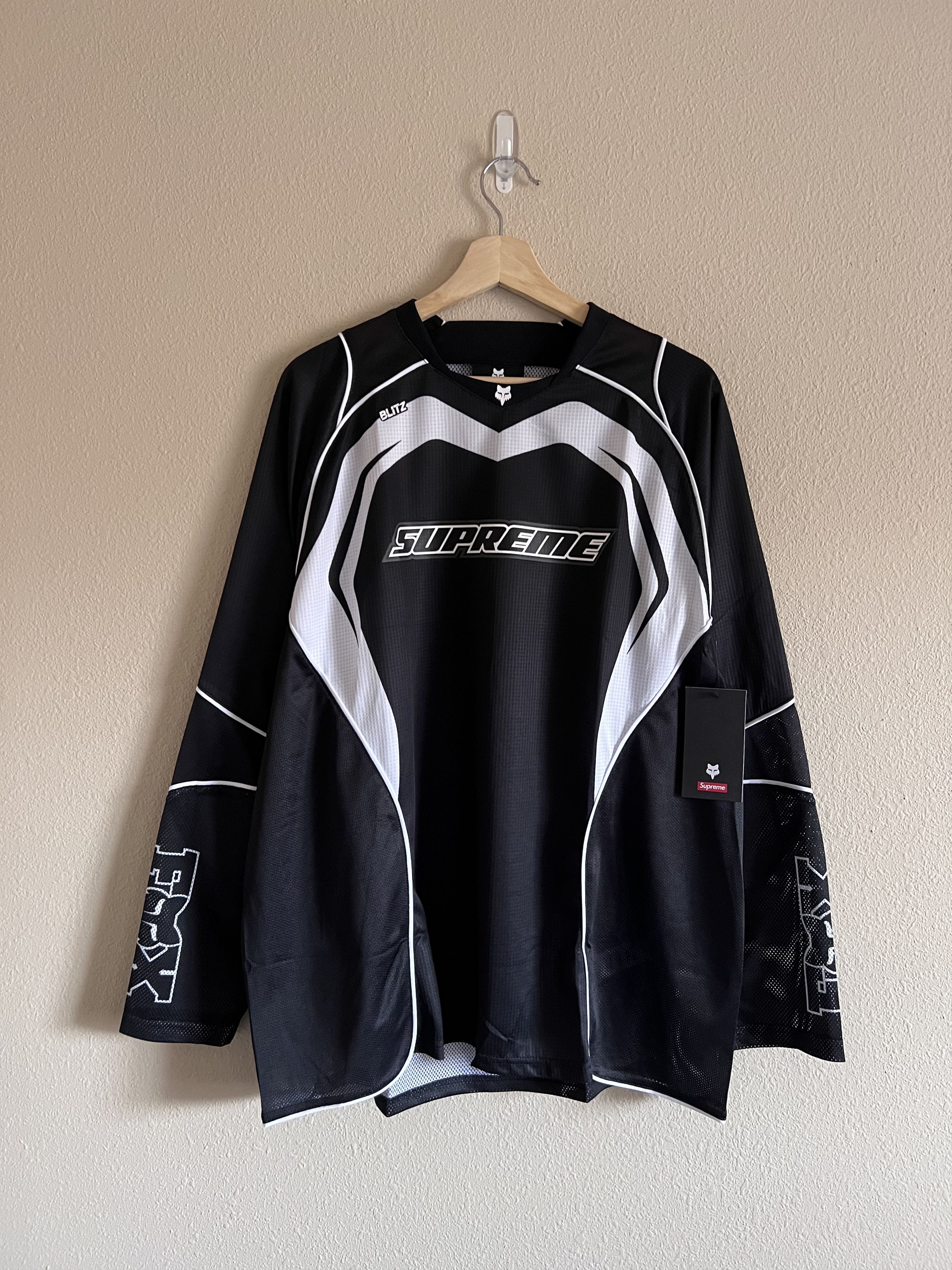 Pre-owned Fox Racing X Supreme Fox Racing Jersey In Black