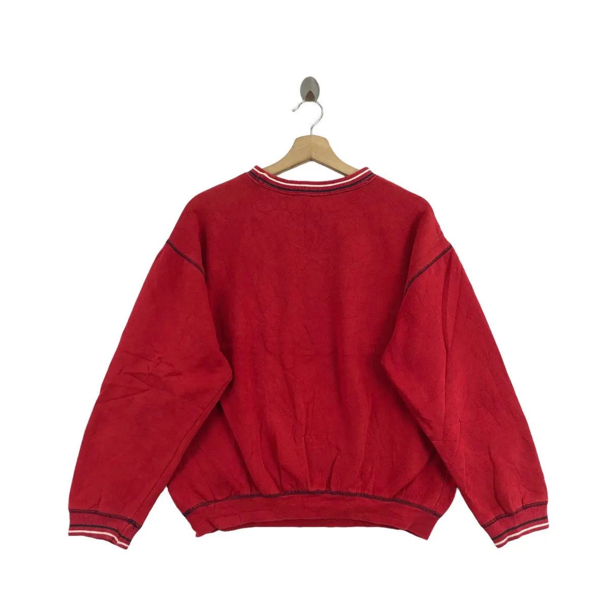 Fila Vintage 90’ FILA ITALIA Embroidered Ringer Red Sweatshirt Size L / US 10 / IT 46 - 5 Thumbnail