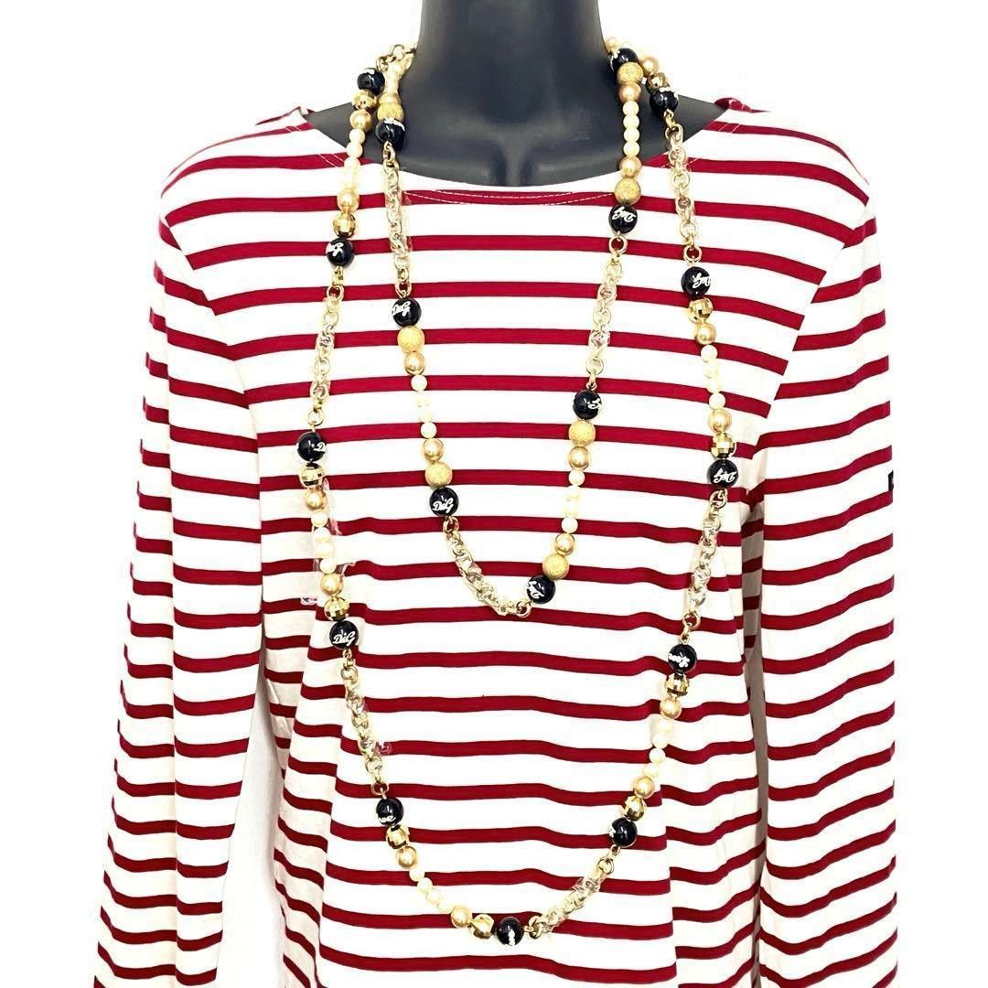 Vintage Dolce and Gabbana Long "Love" Necklace Pearl
