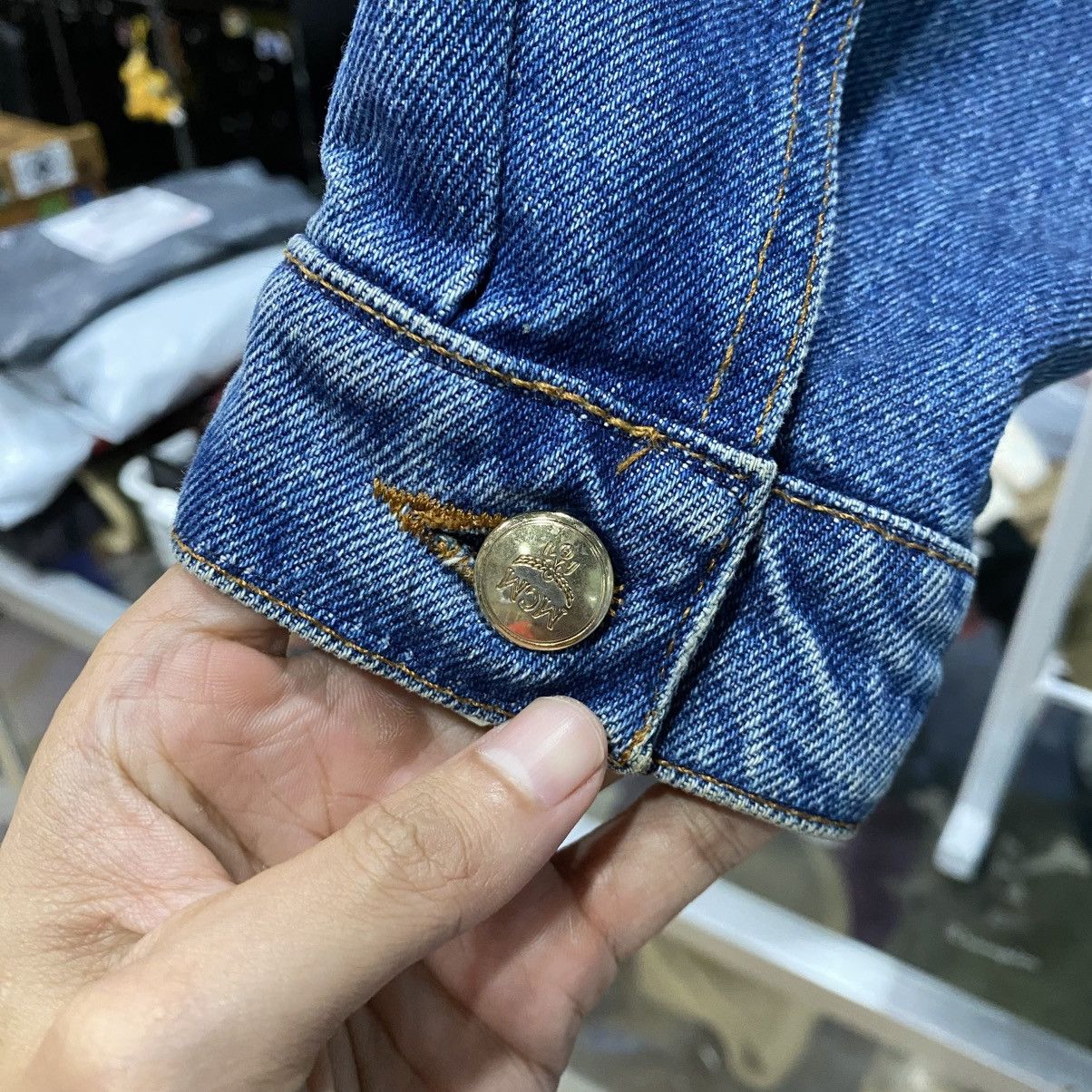 MCM × Vintage Vtg 90’s MCM denim jacket Size US S / EU 44-46 / 1 - 5 Thumbnail