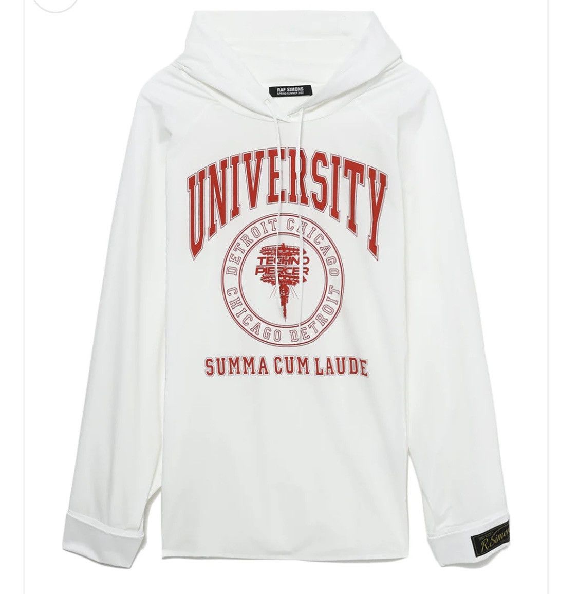 Raf Simons raf simons SS 2022 hoodie in shirting fabric university 