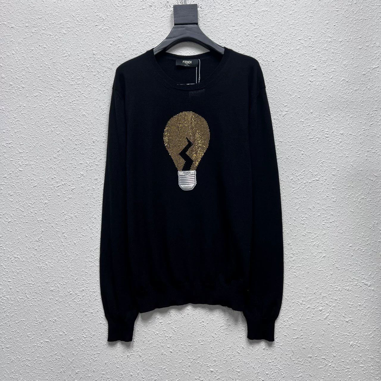 Fendi FENDI Black Sequin Bulb Short Sleeve Size US S / EU 44-46 / 1 - 1 Thumbnail
