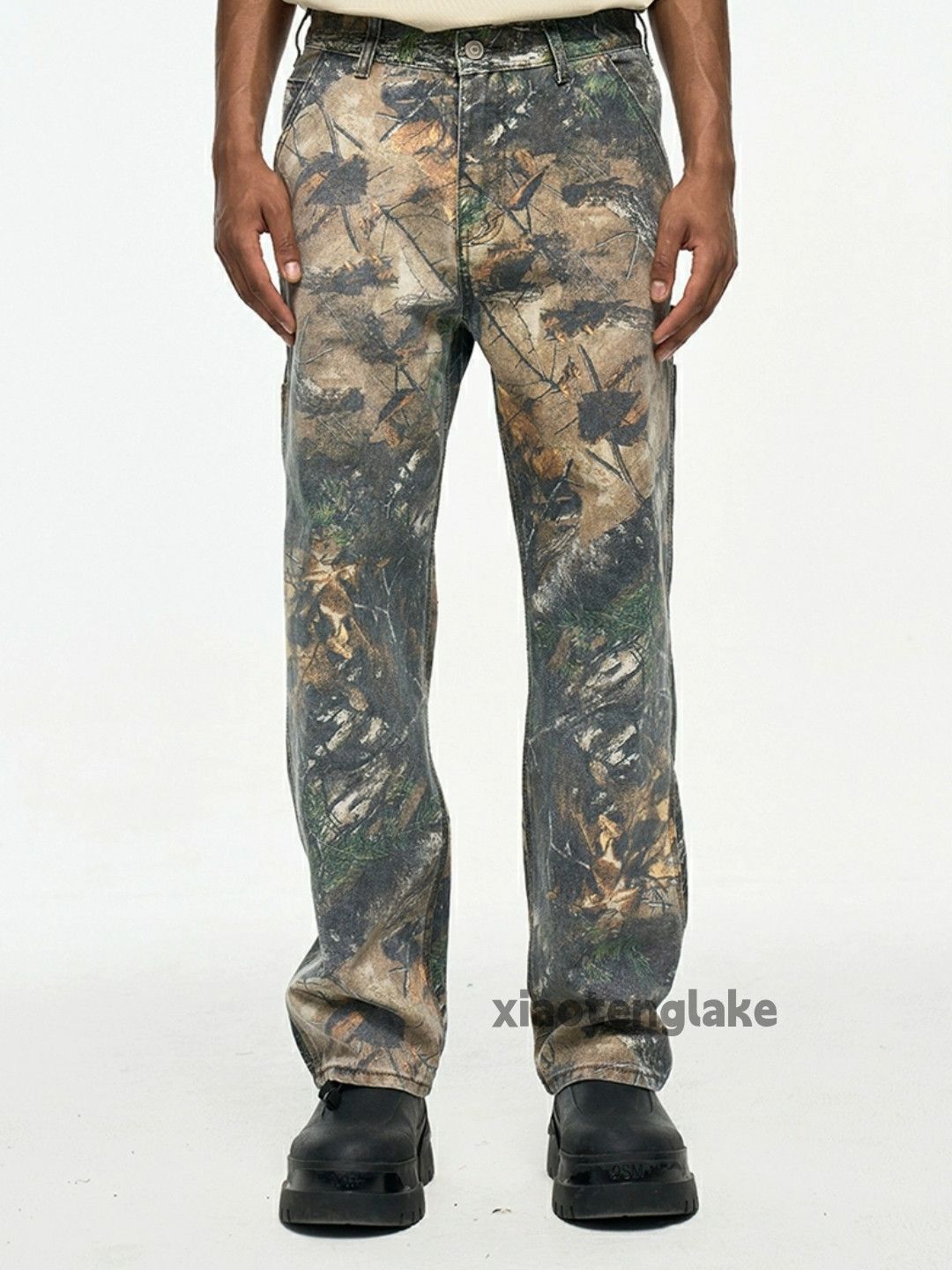 Designer × Japanese Brand × Vintage Unisex washed faded full pattern hiphop carpenter pants Size US 36 / EU 52 - 9 Thumbnail
