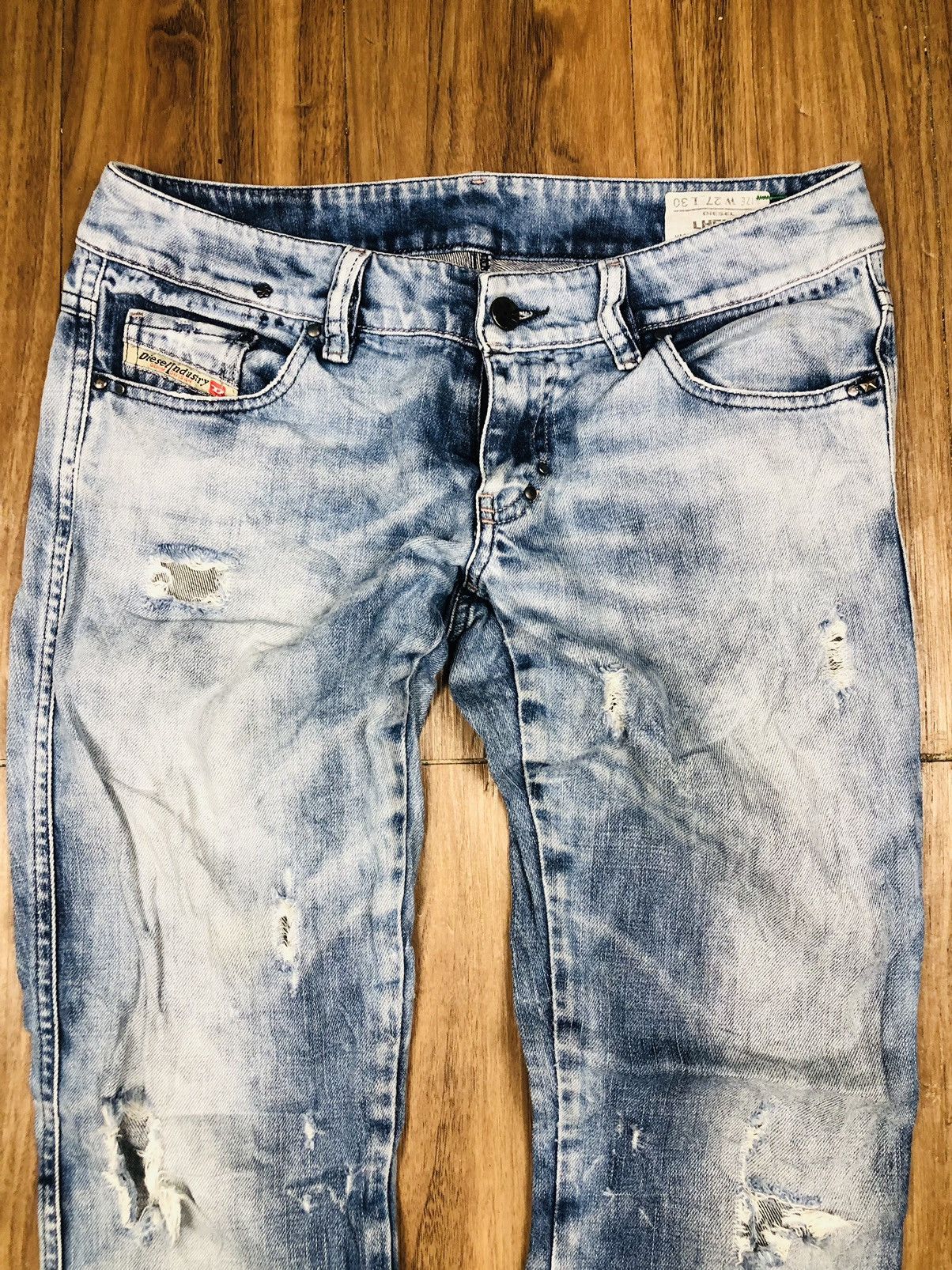 Diesel Diesel Industry Distress Jeans (35) Size US 27 - 3 Thumbnail