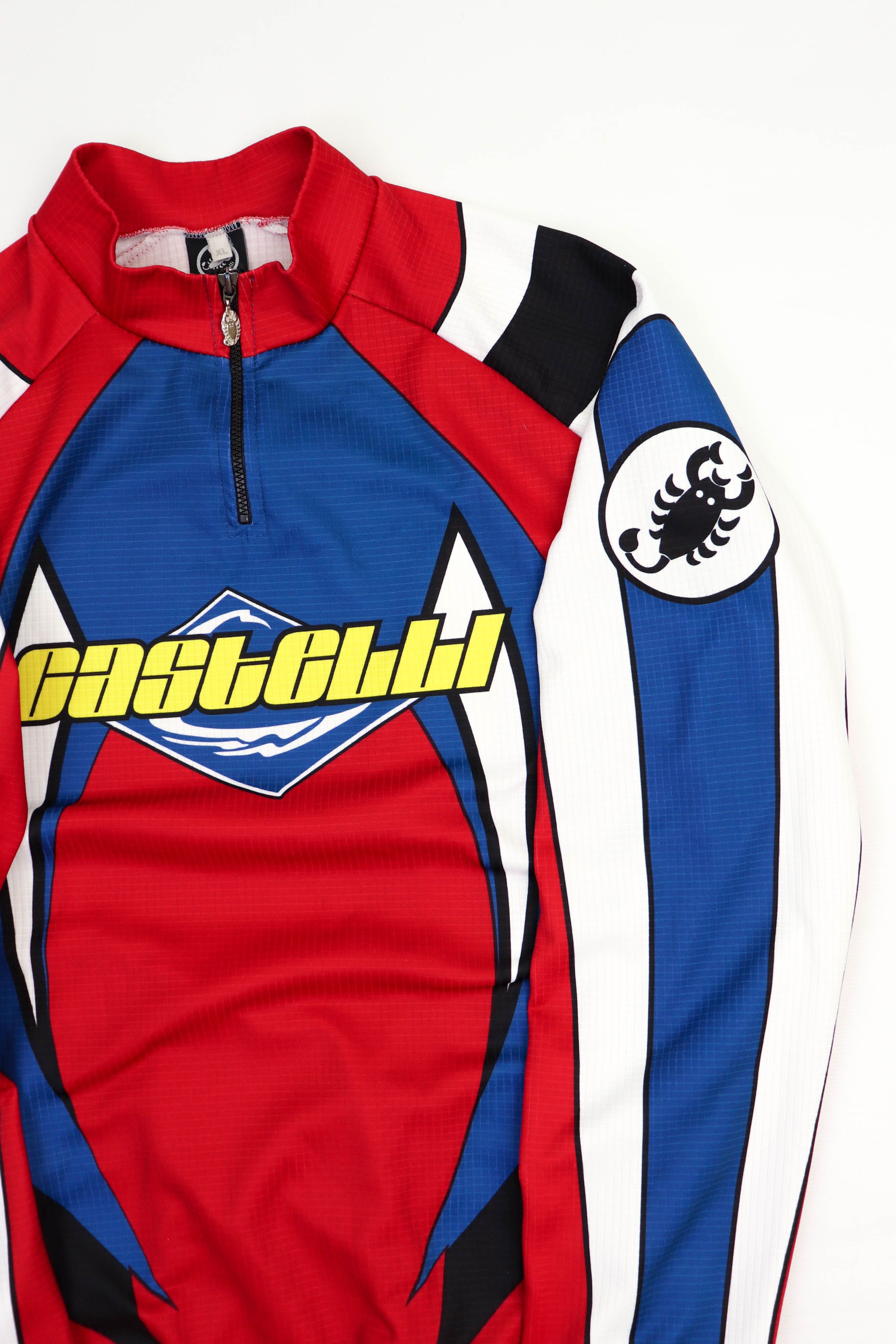 Other Castelli Multicolor Cycling Long Sleeve 1/4 Zip Jersey Size US XL / EU 56 / 4 - 5 Thumbnail