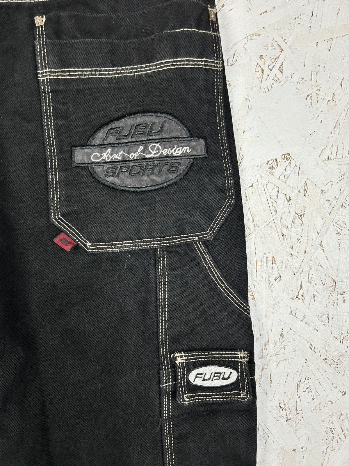 Fubu 90s Vintage Fubu Art Of Design Carpenter Denim Jeans 30 Size US 30 / EU 46 - 2 Thumbnail